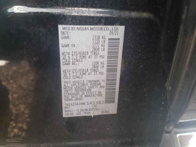 5N1AZ2AJXMC145382 Nissan MURANO S