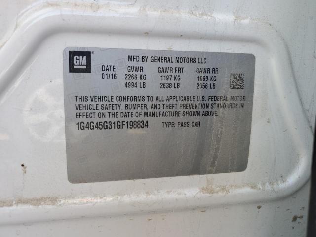 2016 BUICK LACROSSE S - 1G4G45G31GF198834