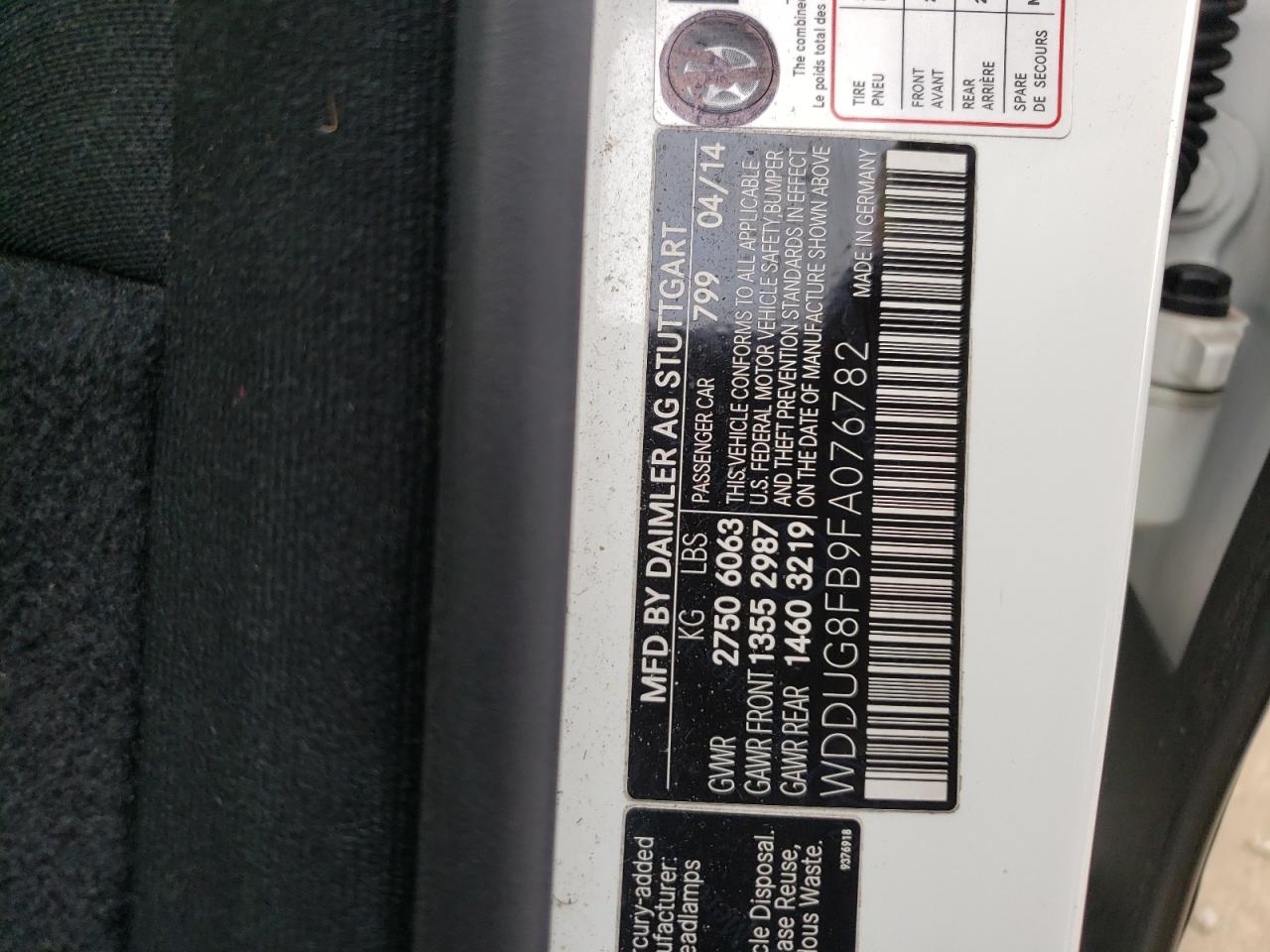 WDDUG8FB9FA076782 2015 Mercedes-Benz S 550 4Matic