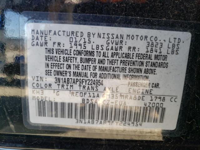 3N1AB7AP9FY224954 Nissan SENTRA S
