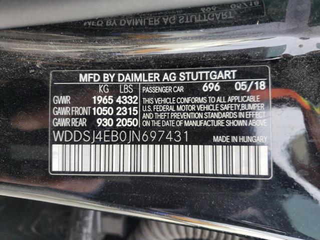 2018 MERCEDES-BENZ CLA 250 - WDDSJ4EB0JN697431