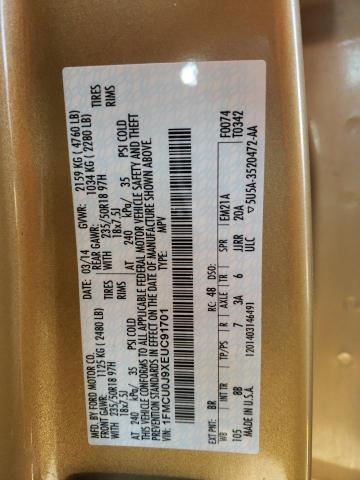 1FMCU0J9XEUC91701 Ford Escape Titanium