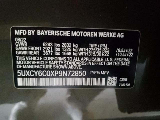 5UXCY6C0XP9N72850 BMW X6 XDRIVE4 12