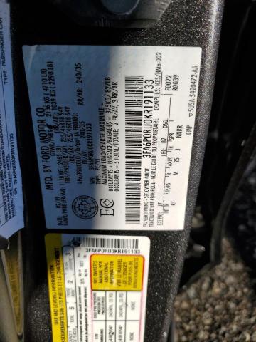 3FA6P0RU0KR191133 Ford Fusion Titanium