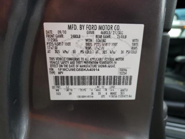 1FMCU9EG5BKA40914 2011 Ford Escape Limited