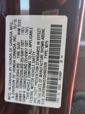 2HKRM4H57GH665526 | 2016 HONDA CR-V EX