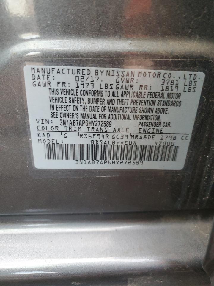 3N1AB7AP6HY272589 2017 Nissan Sentra S