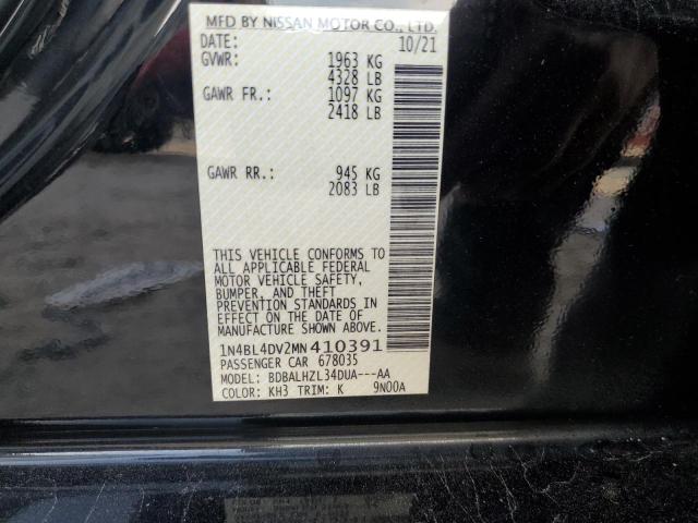 1N4BL4DV2MN410391 Nissan ALTIMA SV