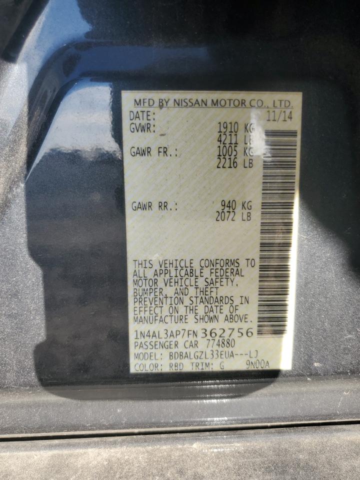 1N4AL3AP7FN362756 2015 Nissan Altima 2.5