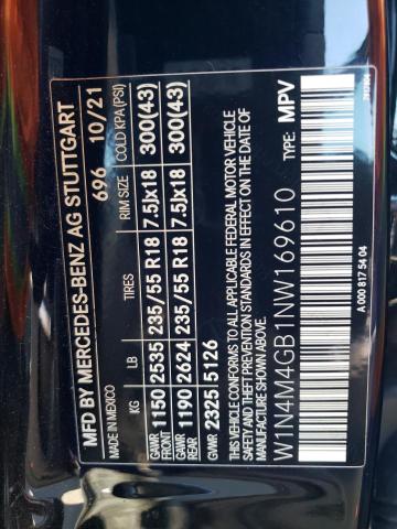 W1N4M4GB1NW169610 Mercedes-Benz GLB 250