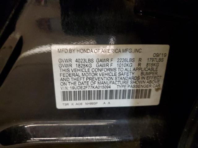 2019 ACURA ILX PREMIU - 19UDE2F77KA015094