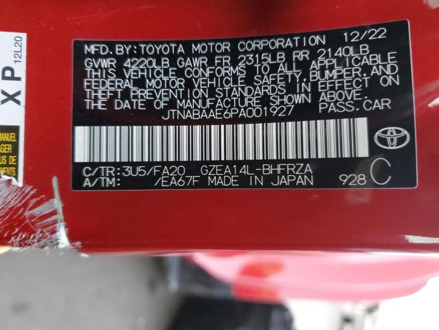 2023 TOYOTA GR COROLLA JTNABAAE6PA001927