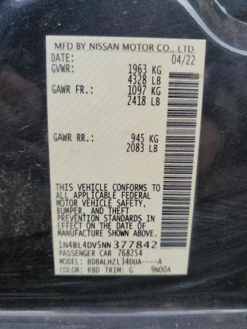 2022 NISSAN ALTIMA SV - 1N4BL4DV5NN377842