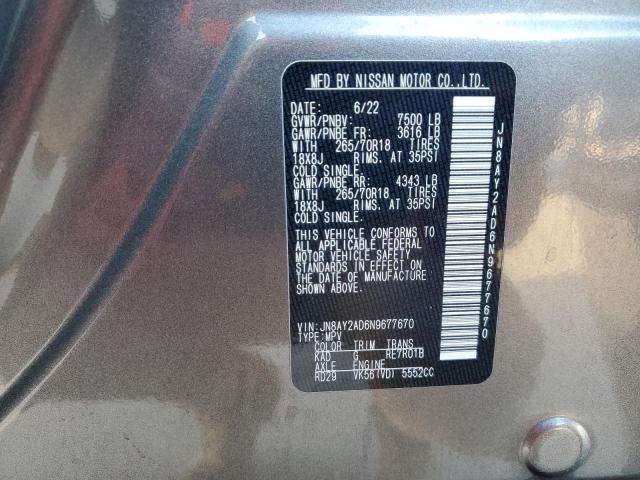 2022 NISSAN ARMADA S JN8AY2AD6N9677670