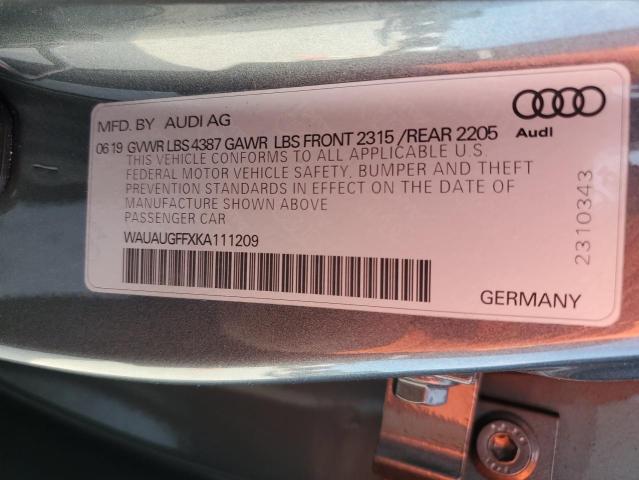 WAUAUGFFXKA111209 Audi A3 PREMIUM
