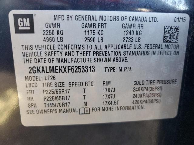 2GKALMEKXF6253313 | 2015 GMC TERRAIN SL