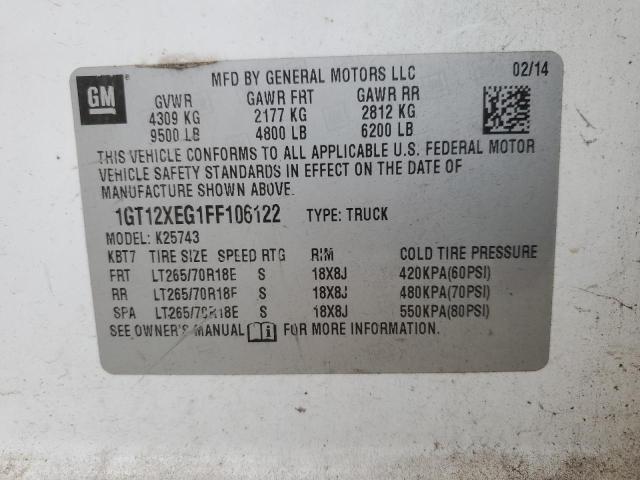 2015 GMC SIERRA K25 - 1GT12XEG1FF106122