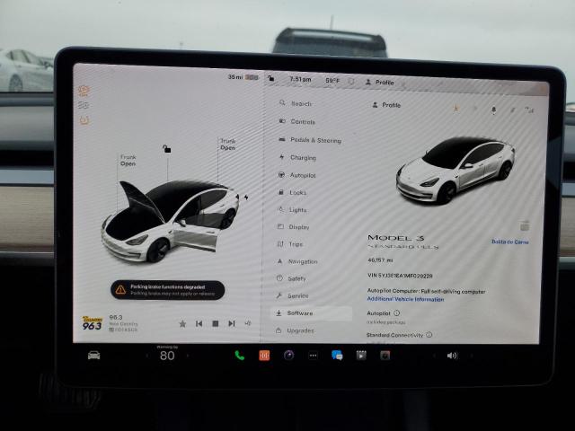 5YJ3E1EA1MF029228 | 2021 TESLA MODEL 3