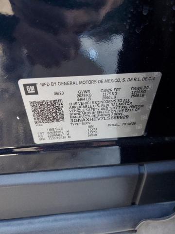 3GNAXHEV7LS689929 | 2020 CHEVROLET EQUINOX LS