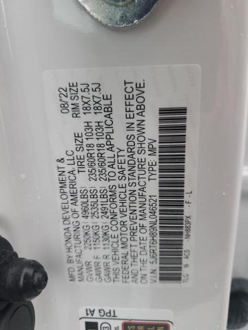 5J6RT6H89NL046521 Honda CR-V EXL