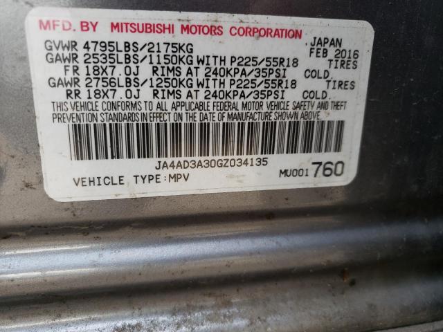 JA4AD3A30GZ034135 Mitsubishi Outlander Se