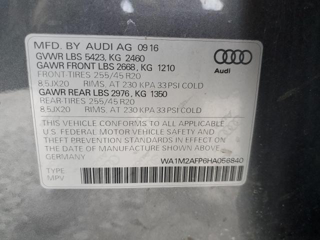 VIN WA1M2AFP6HA056840 2017 Audi Q5, Premium Plus no.12