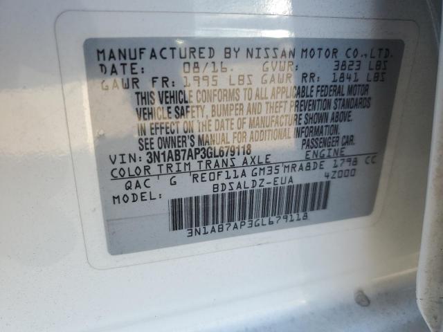 3N1AB7AP3GL679118 Nissan SENTRA S