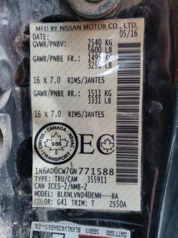 2016 NISSAN FRONTIER S - 1N6AD0CW7GN771588