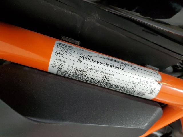 2015 KTM 1290 SUPER - VBKV39409FM916672