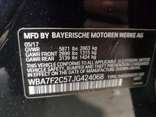 VIN WBA7F2C57JG424068 2018 BMW 7 Series, 750 XI no.12