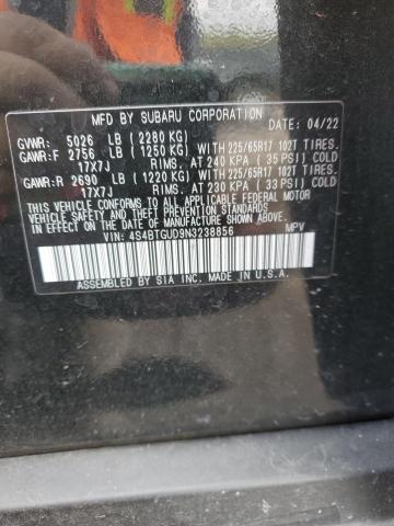 4S4BTGUD9N3238856 | 2022 SUBARU OUTBACK WI