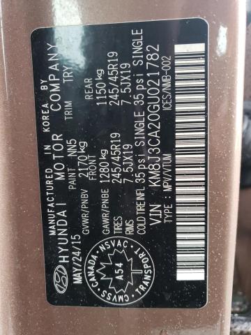 2016 HYUNDAI TUCSON LIM - KM8J3CA20GU021782