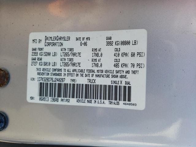 1D7KS28D76J240287 2006 Dodge Ram 2500 St