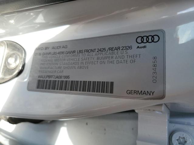 2018 AUDI A3 E-TRON - WAUUPBFF7JA081995