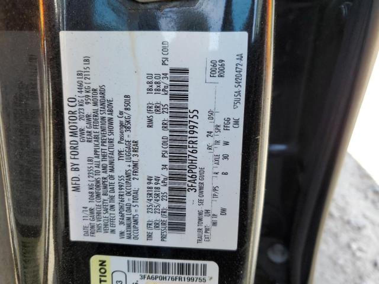 Ford Fusion se 2015
