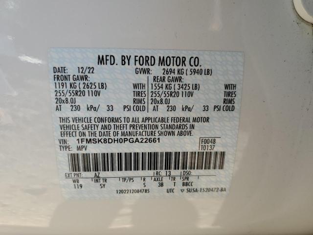 1FMSK8DH0PGA22661 | 2023 FORD EXPLORER X