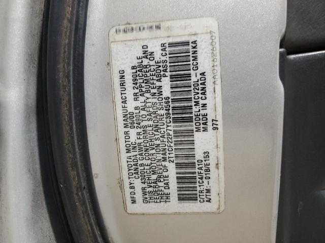 2T1CF22P7YC394566 2000 Toyota Camry Solara Se