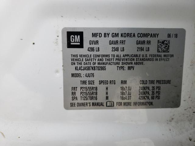 KL4CJASB7KB702865 | 2019 BUICK ENCORE PRE