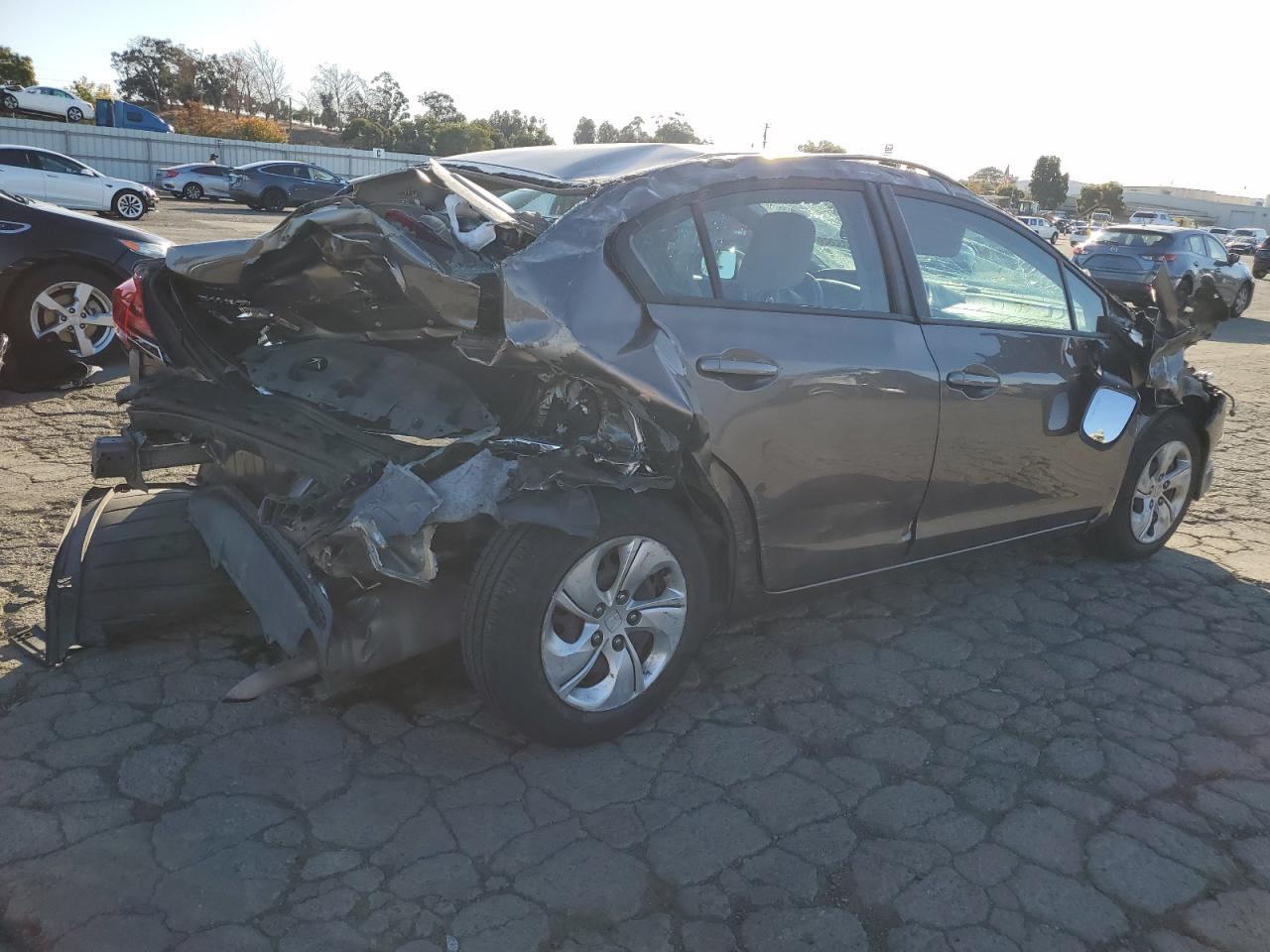 Lot #2206631993 2014 HONDA CIVIC LX