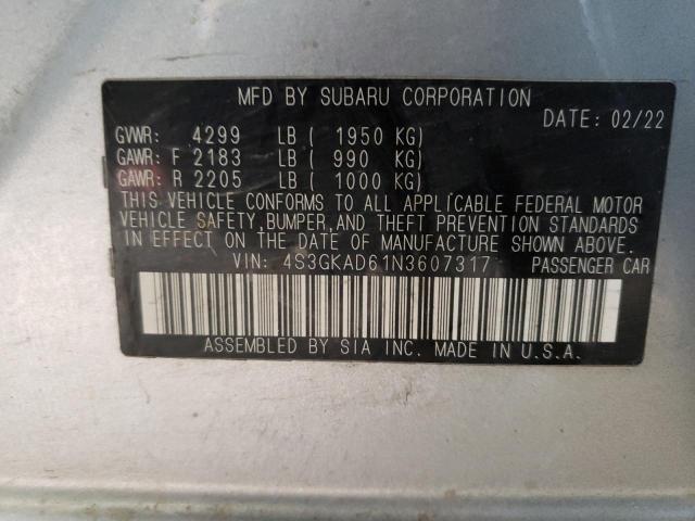 4S3GKAD61N3607317 Subaru Impreza Premium