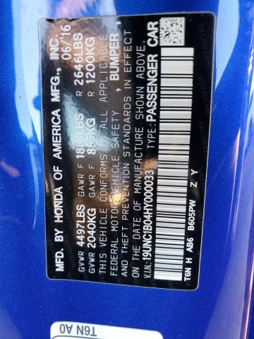 2017 ACURA NSX - 19UNC1B04HY000033