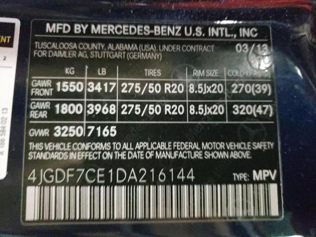 Lot #2201185543 2013 MERCEDES-BENZ GL 450 4MA salvage car