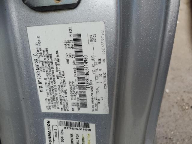 2018 Ford Mustang VIN: 1FATP8UH6J5114960 Lot: 76552753