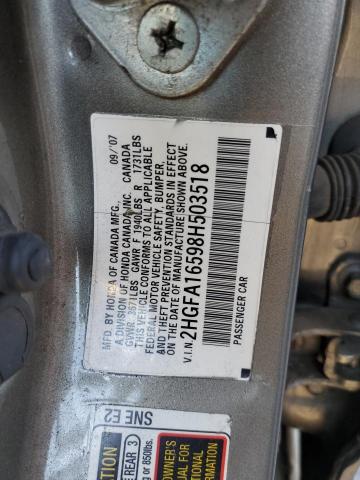 2HGFA16598H503518 | 2008 Honda civic lx