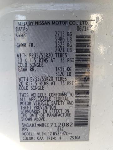 5N1AR2MM8EC712082 | 2014 NISSAN PATHFINDER