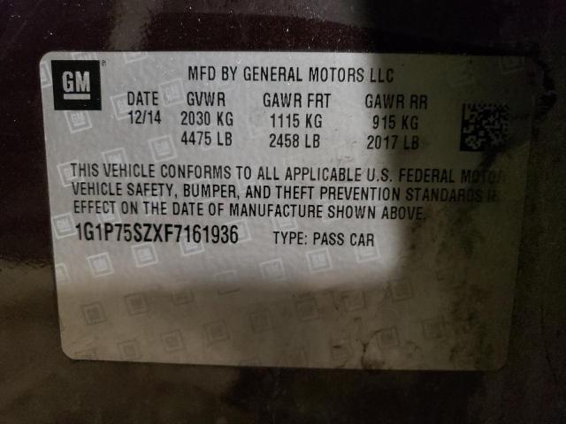 2015 CHEVROLET CRUZE - 1G1P75SZXF7161936