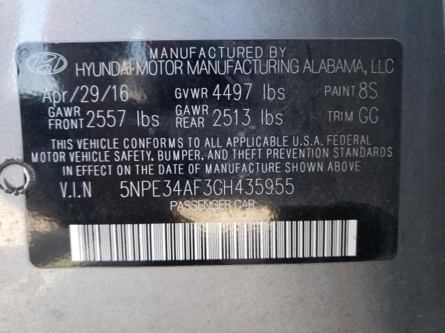 5NPE34AF3GH435955 | 2016 HYUNDAI SONATA SPO