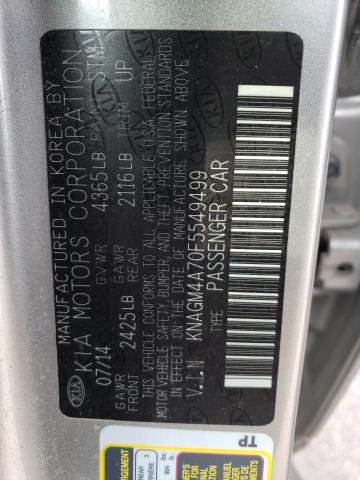 KNAGM4A70F5549499 KIA Optima Lx