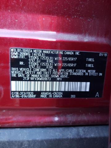 2019 TOYOTA RAV4 LE - 2T3F1RFV3KW009613