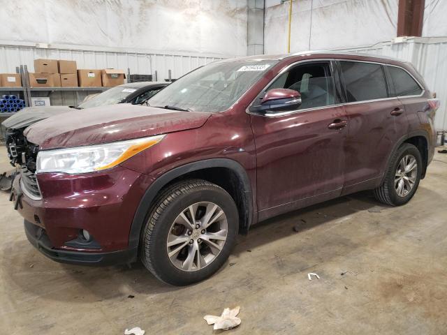 VIN 5TDJKRFH7ES063603 2014 Toyota Highlander, Xle no.1